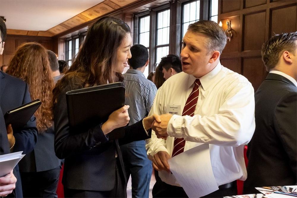 A Temple student attends a Center for Student Professional Development event.